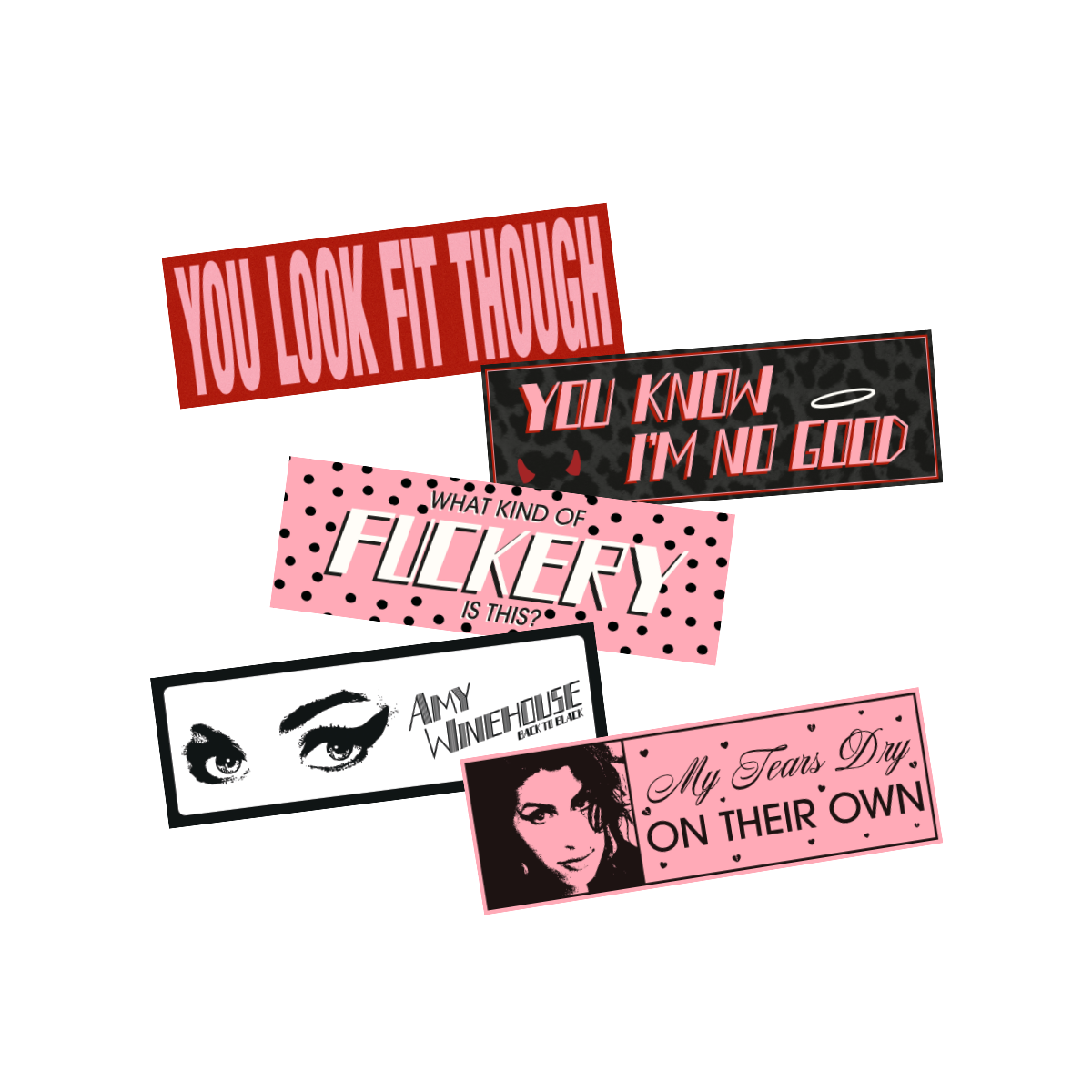 Amy Winehouse Bumper Sticker Set