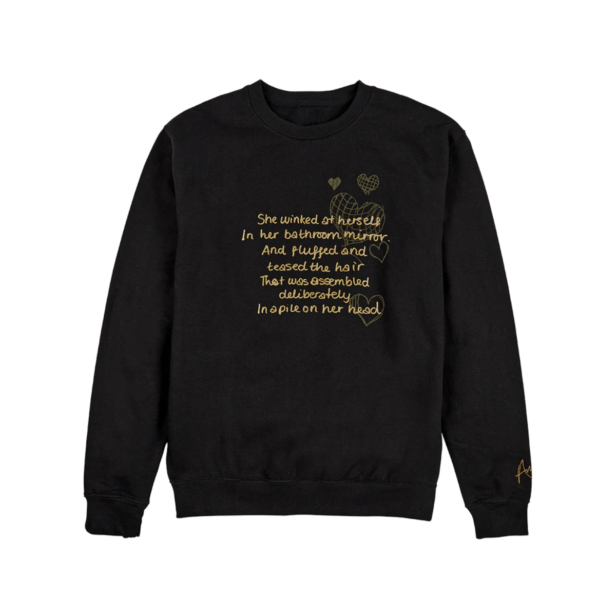 Amy Winehouse Black Poem Crewneck