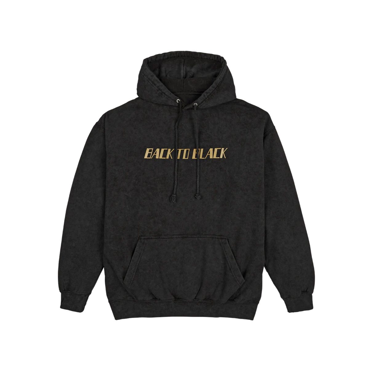 Back To Black Portrait Washed Hoodie back
